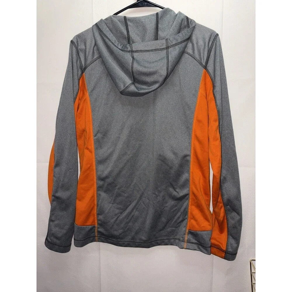 The North Face Canyonlands Full Zip Mens Small Gray Orange Colorblock Hooded
